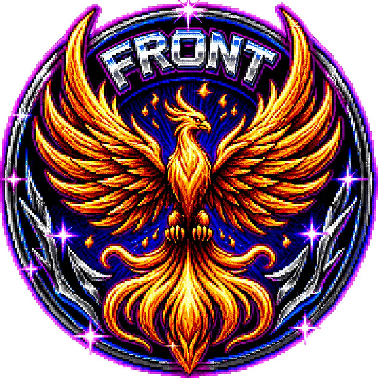 90s style Obsidian Front: Reborn logo